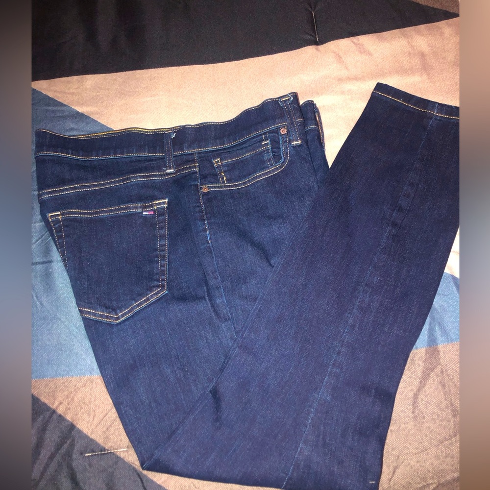 Tommy Hilfiger denim jeans; dark blue; very nice pretty; really nice